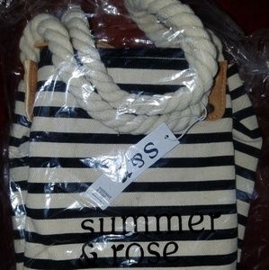 Summer and Rose striped tote